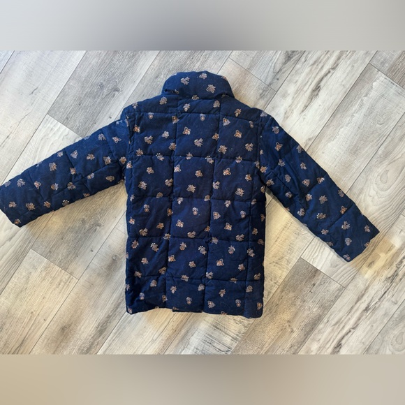 Corduroy Crop Puffer Jacket in Brittanica Blockprint XS - Picture 5 of 7